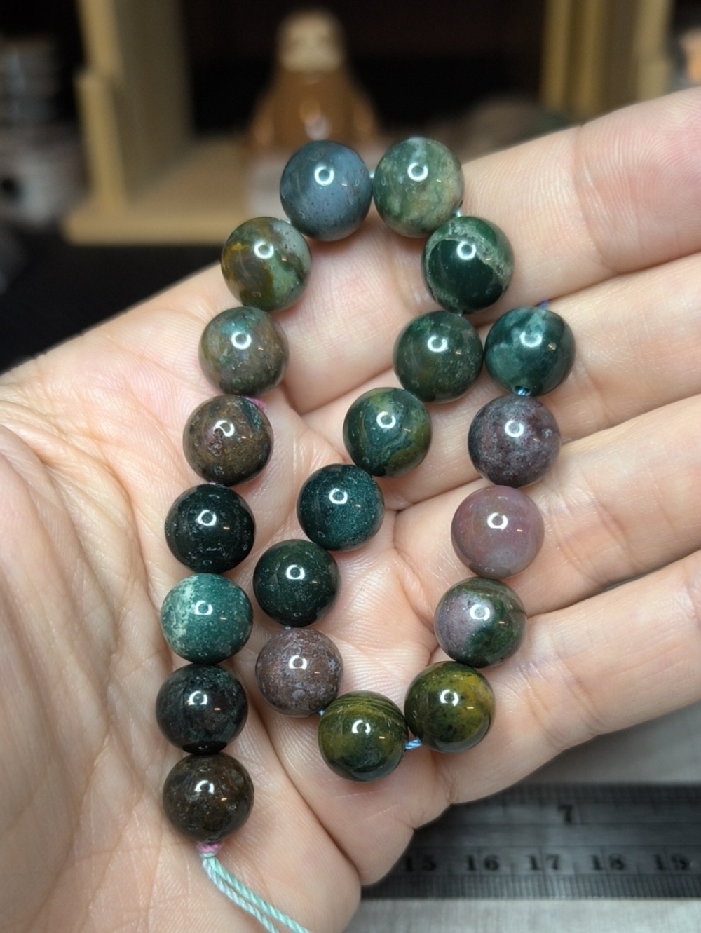 #8- 10mm Indian Agate Gemstone Beads - 8 Inch Strand